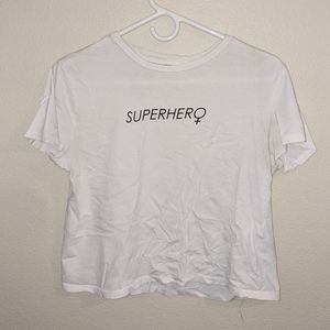 Superhero White Crop